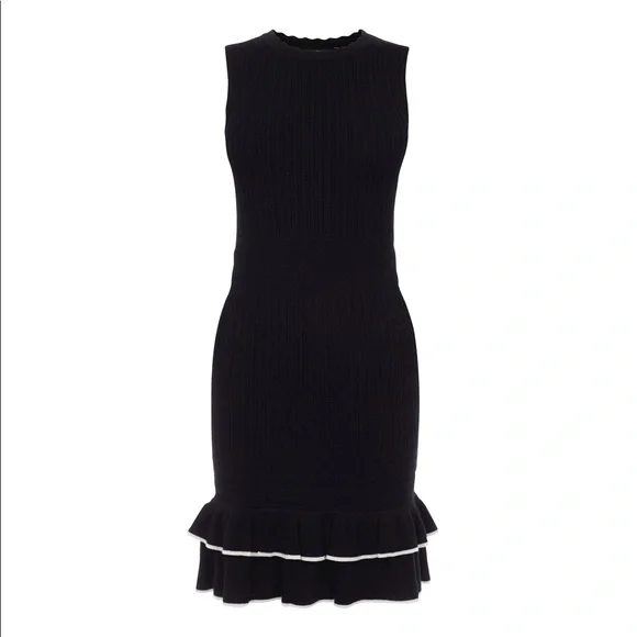 Karen Millen | Dresses | Karen Millen Knit Ruffle Hem Dress | Poshmark